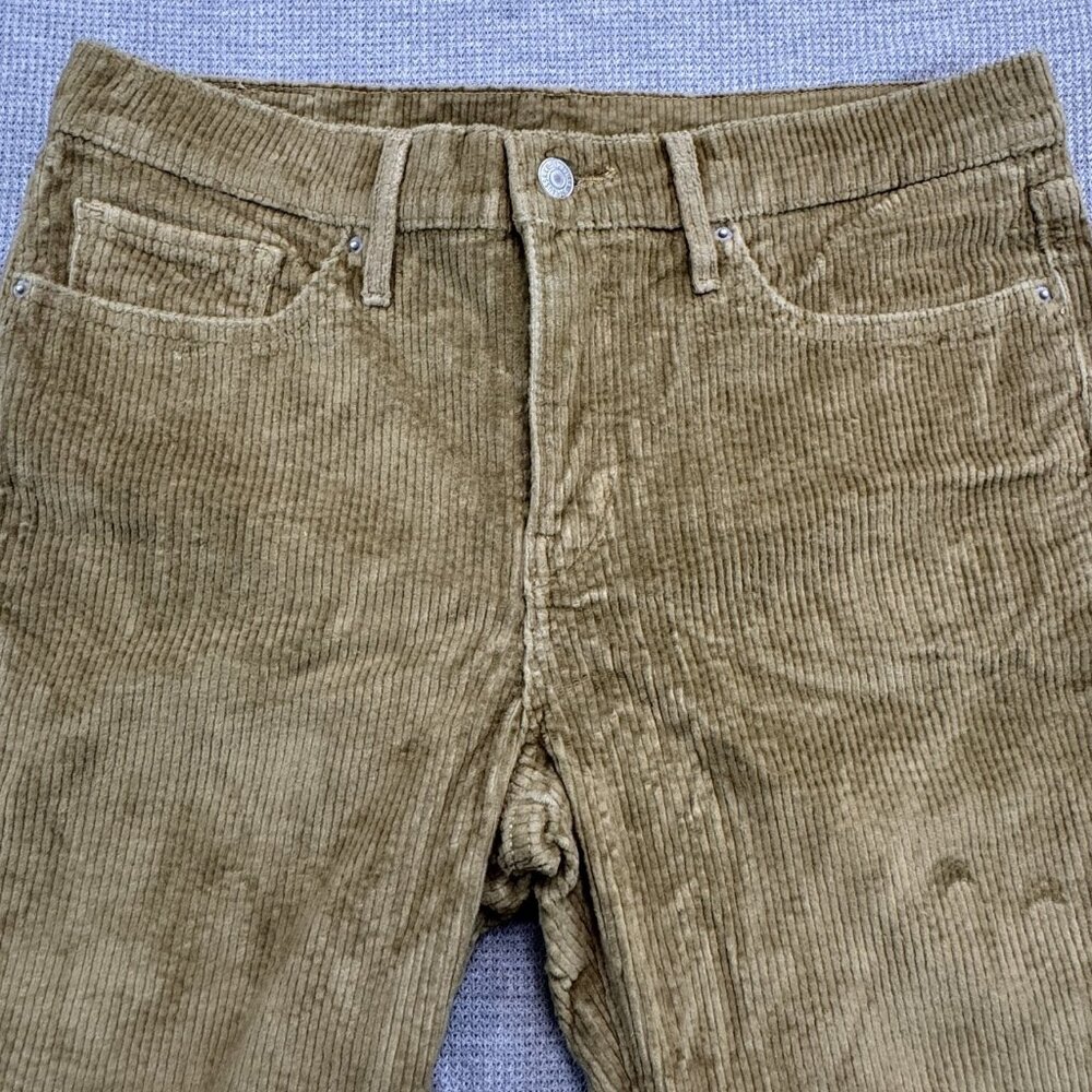 Levi's Womens Size W31 L30 Corduroy Jeans Tan Straight Leg 5 Pocket Mid Rise - Picture 3 of 14
